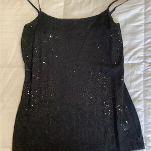 Ann Taylor Black Sequin Camisole